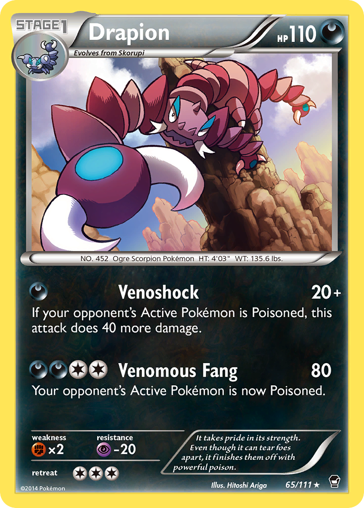 Drapion (65/111) [XY: Furious Fists] - Pokémon - Card Brawlers | Quebec | Canada |