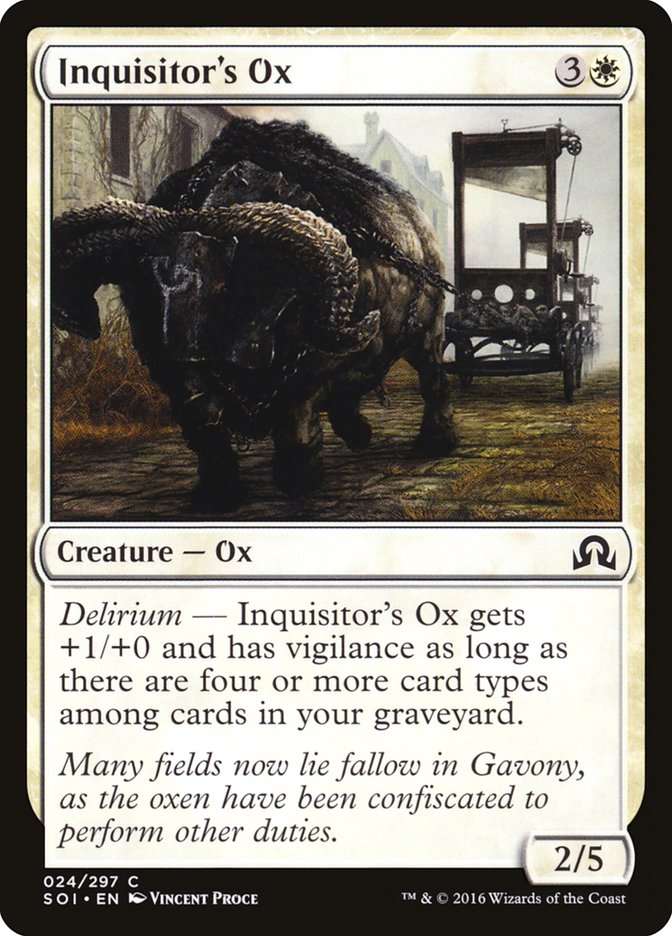 Inquisitor's Ox [Shadows over Innistrad] - Magic: The Gathering - Card Brawlers | Quebec | Canada |