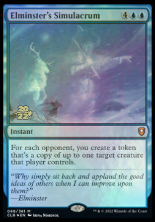 Elminster's Simulacrum [Commander Legends: Battle for Baldur's Gate Prerelease Promos] - Magic: The Gathering - Card Brawlers | Quebec | Canada |