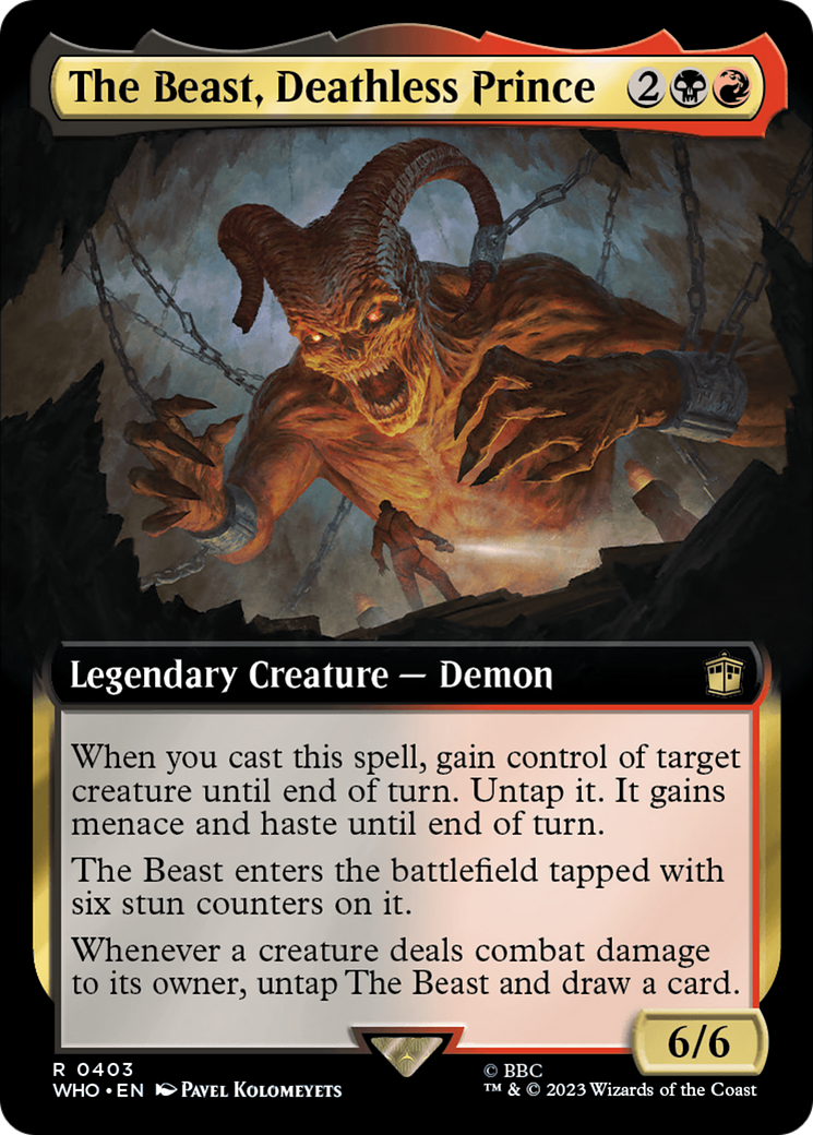The Beast, Deathless Prince (Extended Art) [Doctor Who] - Magic: The Gathering - Card Brawlers | Quebec | Canada |