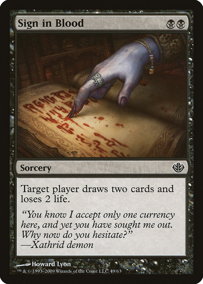 Sign in Blood [Duel Decks: Garruk vs. Liliana] - Magic: The Gathering - Card Brawlers | Quebec | Canada |
