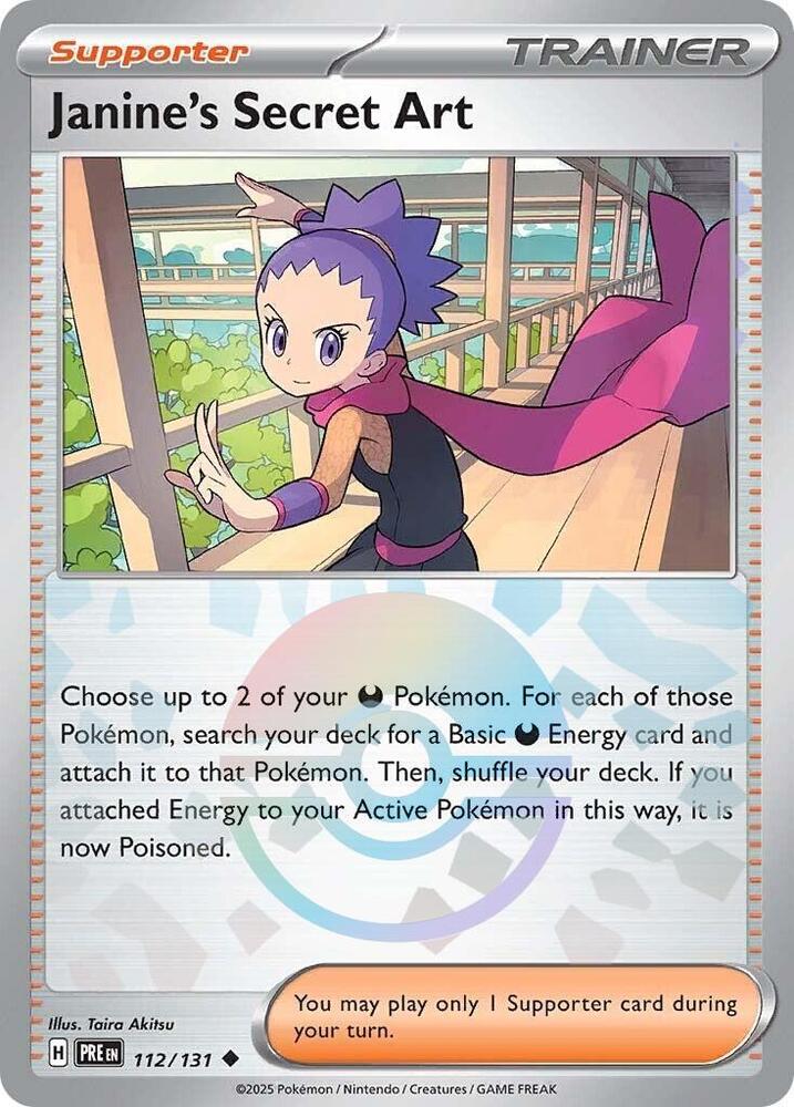 Janine's Secret Art (112/131) (Poke Ball Pattern) [Scarlet & Violet: Prismatic Evolutions] - Pokémon - Card Brawlers | Quebec | Canada |