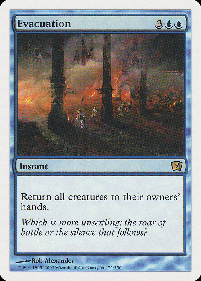 Evacuation [Ninth Edition] - Magic: The Gathering - Card Brawlers | Quebec | Canada |