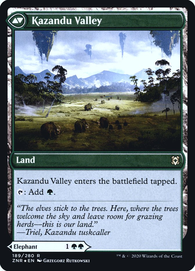 Kazandu Mammoth // Kazandu Valley [Zendikar Rising Prerelease Promos] - Magic: The Gathering - Card Brawlers | Quebec | Canada |