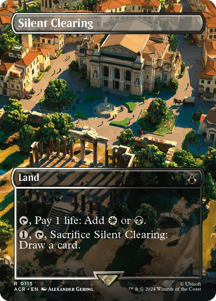 Silent Clearing (Borderless) [Assassin's Creed] - Magic: The Gathering - Card Brawlers | Quebec | Canada |
