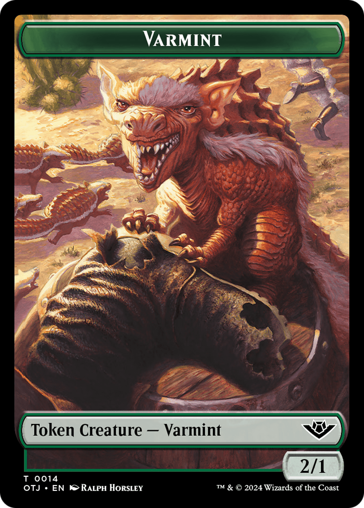 Treasure // Varmint Double-Sided Token [Outlaws of Thunder Junction Tokens] - Magic: The Gathering - Card Brawlers | Quebec | Canada |