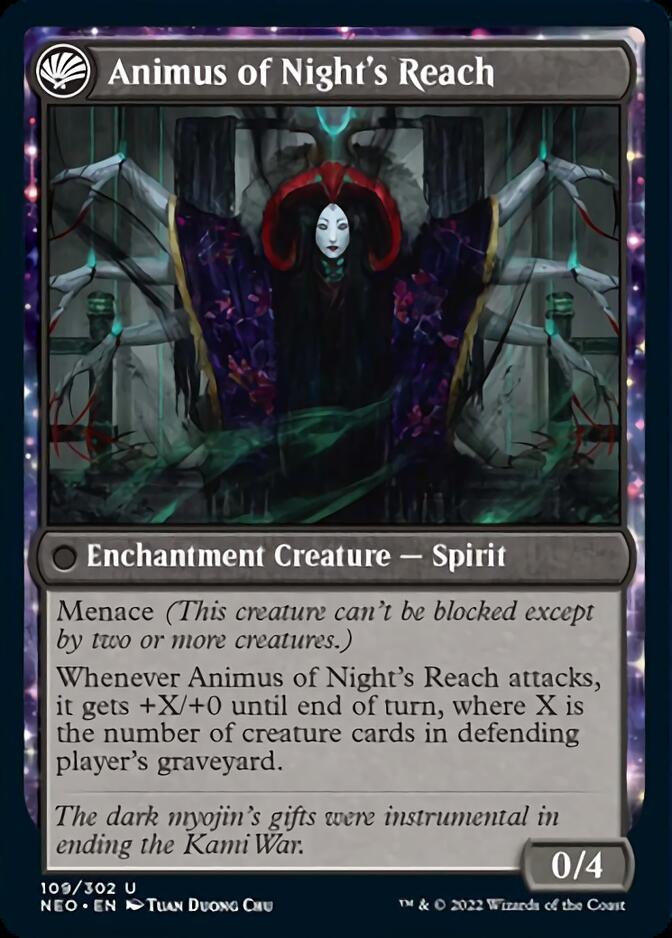 The Long Reach of Night // Animus of Night's Reach [Kamigawa: Neon Dynasty] - Magic: The Gathering - Card Brawlers | Quebec | Canada |