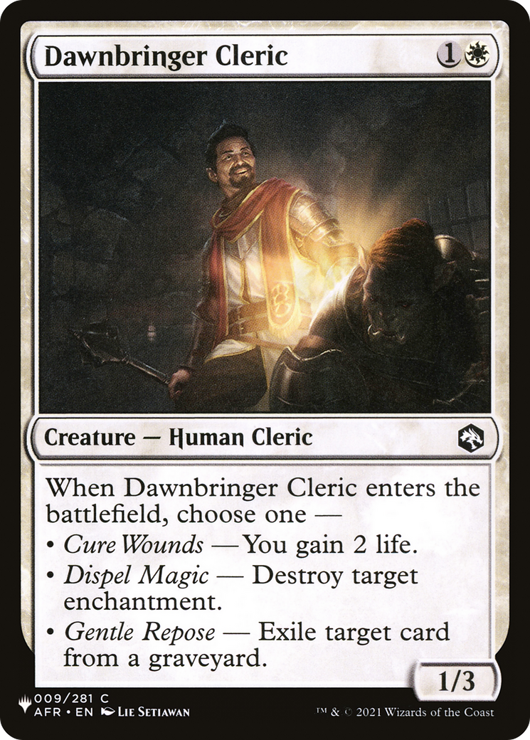 Dawnbringer Cleric [The List] - Magic: The Gathering - Card Brawlers | Quebec | Canada |