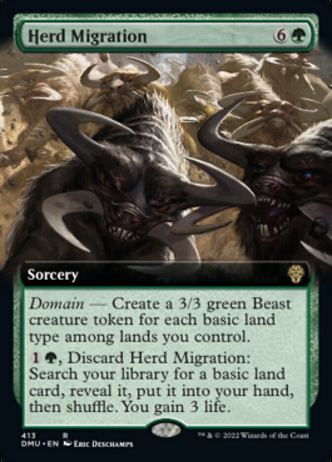 Herd Migration (Extended Art) [Dominaria United] - Magic: The Gathering - Card Brawlers | Quebec | Canada |