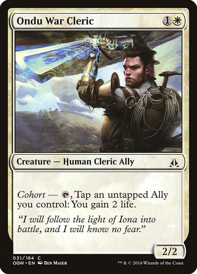 Ondu War Cleric [Oath of the Gatewatch] - Magic: The Gathering - Card Brawlers | Quebec | Canada |