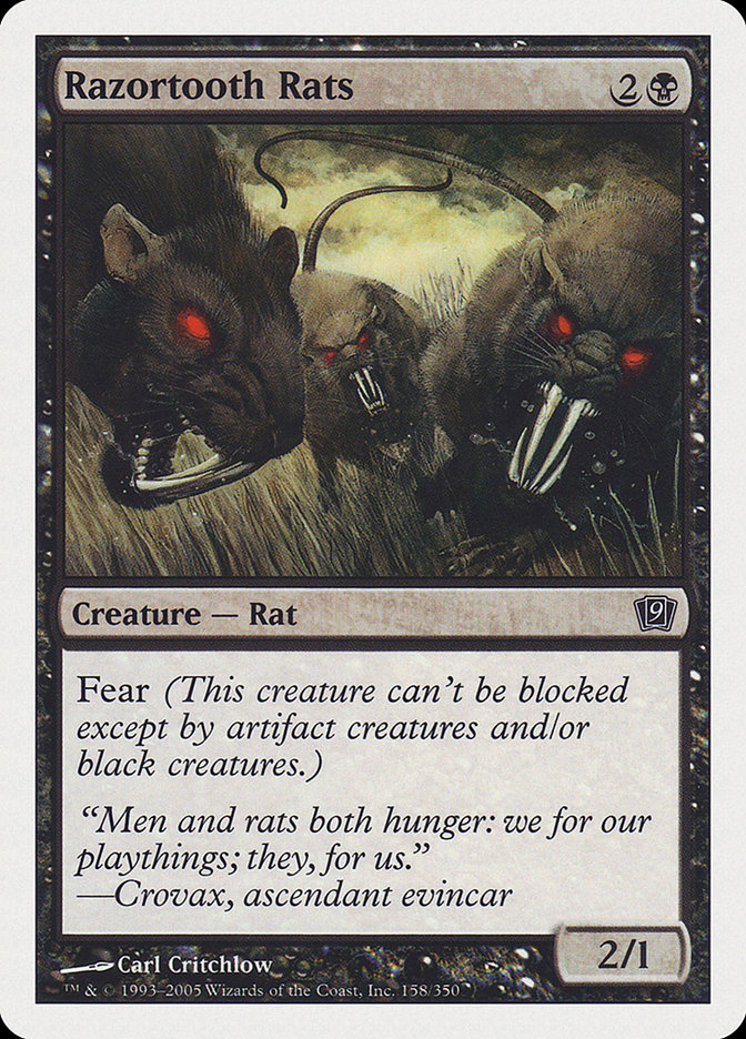 Razortooth Rats [Ninth Edition] - Magic: The Gathering - Card Brawlers | Quebec | Canada |