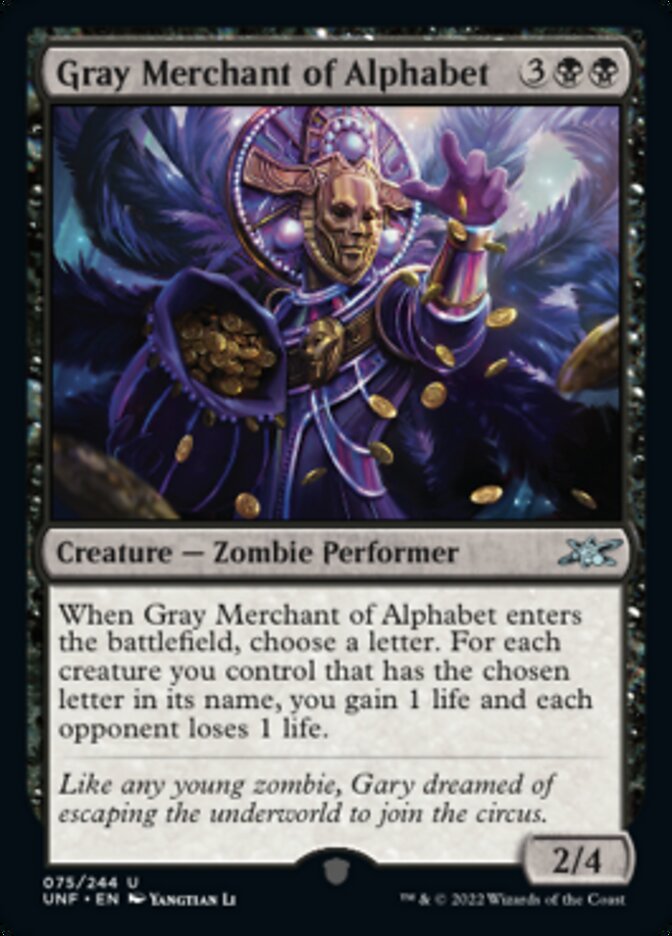 Gray Merchant of Alphabet [Unfinity] - Magic: The Gathering - Card Brawlers | Quebec | Canada |