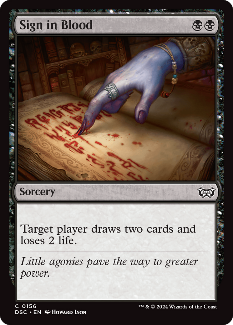 Sign in Blood [Duskmourn: House of Horror Commander] - Magic: The Gathering - Card Brawlers | Quebec | Canada |