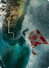 Run Ashore Art Card (Gold-Stamped Signature) [Kaldheim Art Series] - Magic: The Gathering - Card Brawlers | Quebec | Canada |
