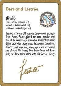 1996 Bertrand Lestree Biography Card [World Championship Decks] - Magic: The Gathering - Card Brawlers | Quebec | Canada |