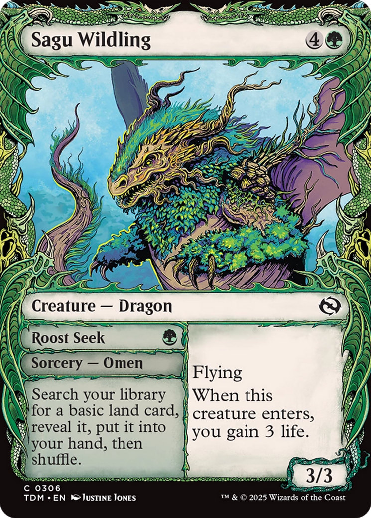 Sagu Wildling (Showcase) [Tarkir: Dragonstorm] - Magic: The Gathering - Card Brawlers | Quebec | Canada |
