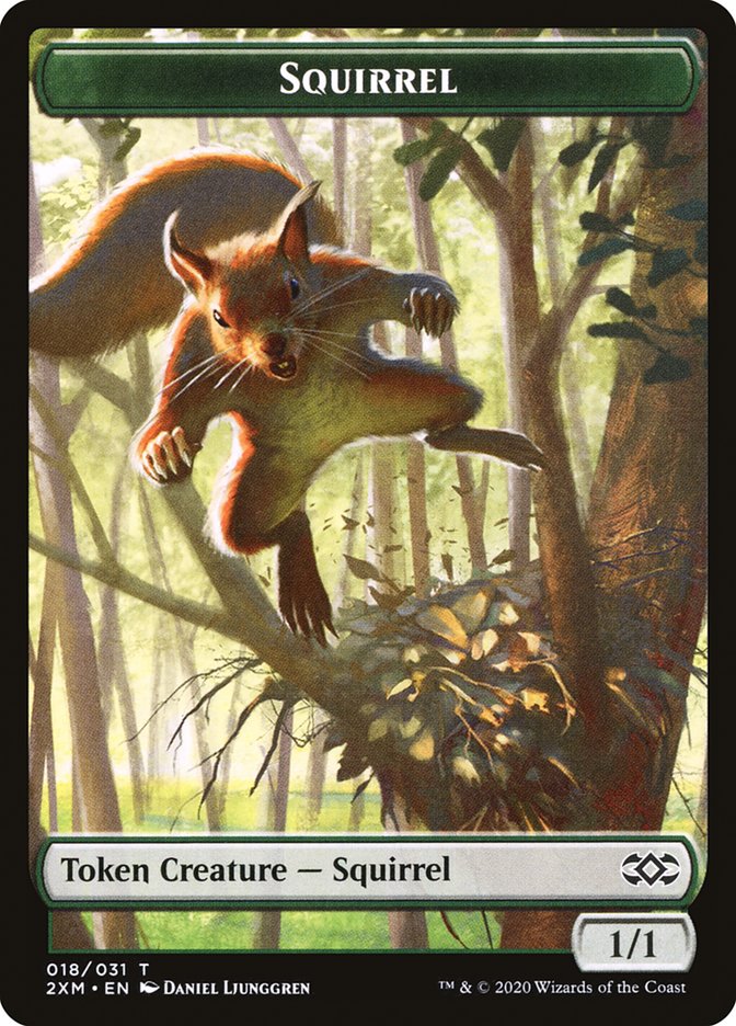 Demon // Squirrel Double-Sided Token [Double Masters Tokens] - Magic: The Gathering - Card Brawlers | Quebec | Canada |