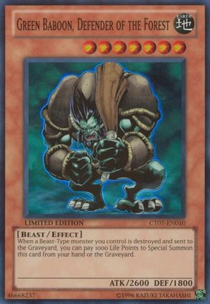 Green Baboon, Defender of the Forest [CT07-EN010] Super Rare - Yu-Gi-Oh! - Card Brawlers | Quebec | Canada |