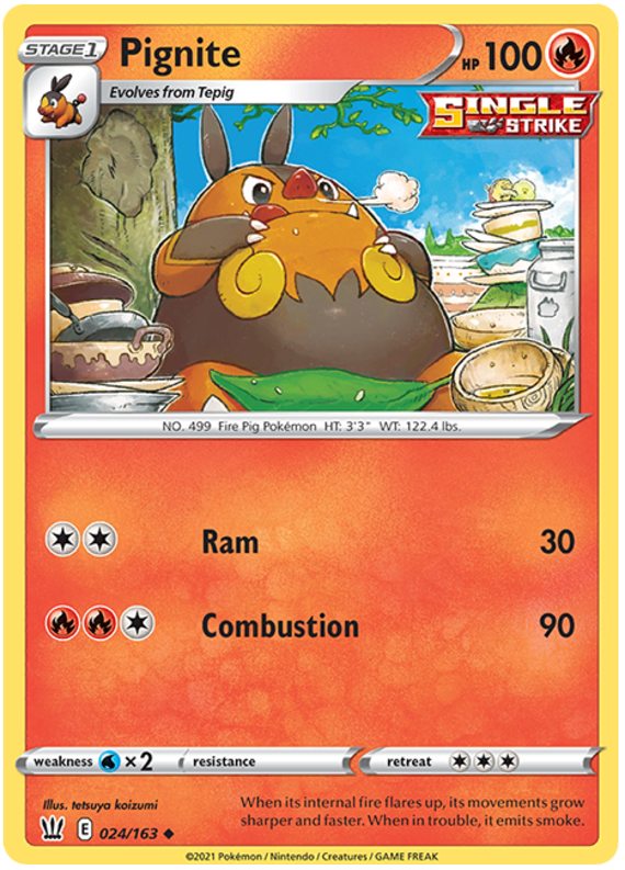 Pignite (024/163) [Sword & Shield: Battle Styles] - Pokémon - Card Brawlers | Quebec | Canada |
