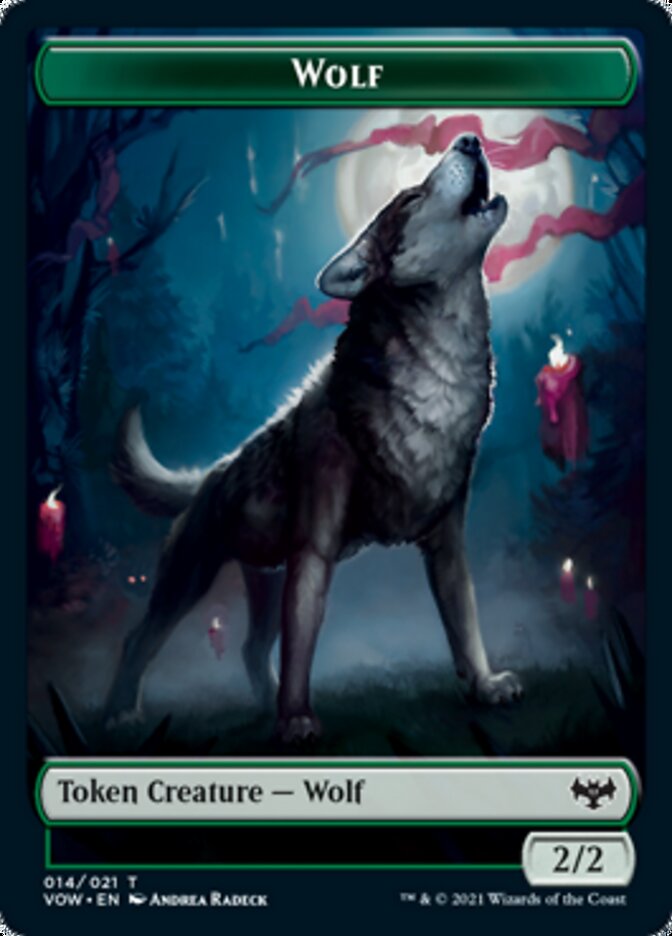 Wolf (011) // Wolf (014) Double-Sided Token [Innistrad: Crimson Vow Tokens] - Magic: The Gathering - Card Brawlers | Quebec | Canada |