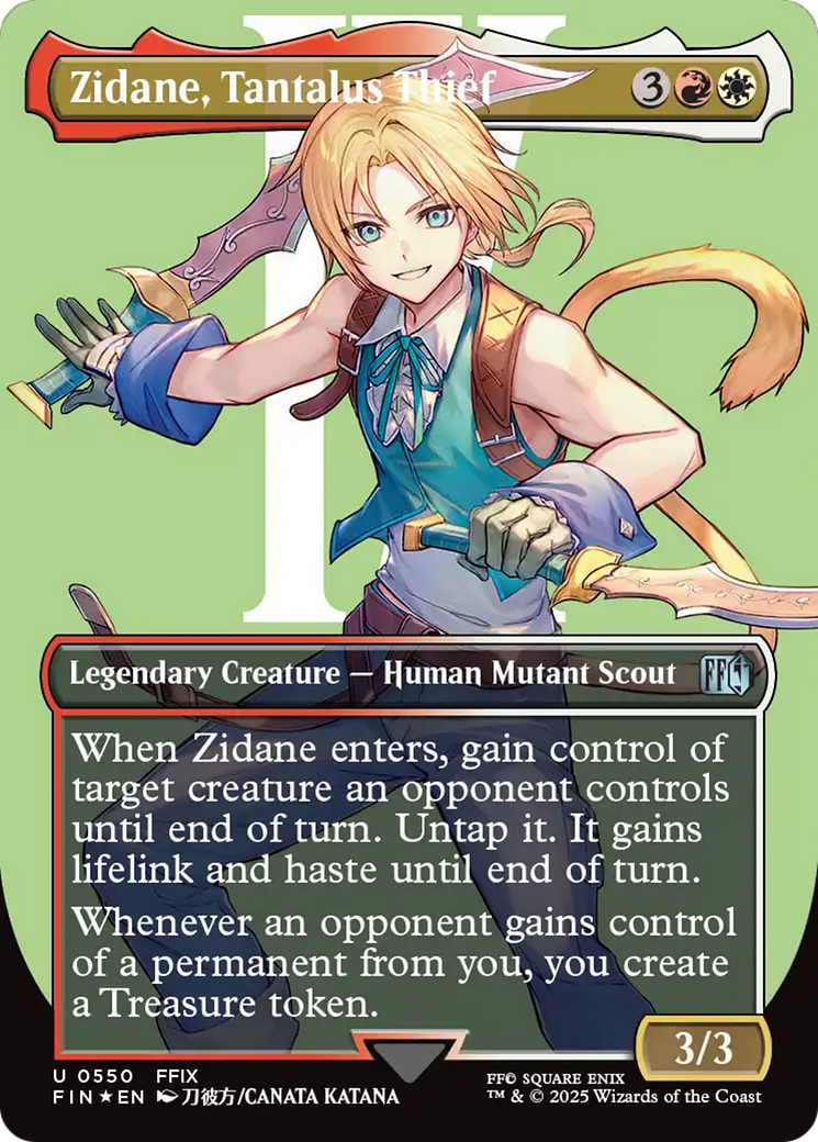 Zidane, Tantalus Thief (Borderless) (Surge Foil) [FINAL FANTASY] - Magic: The Gathering - Card Brawlers | Quebec | Canada |