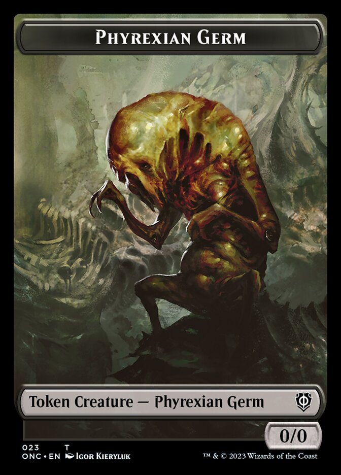 Rebel // Phyrexian Germ Double-Sided Token [Phyrexia: All Will Be One Commander Tokens] - Magic: The Gathering - Card Brawlers | Quebec | Canada |