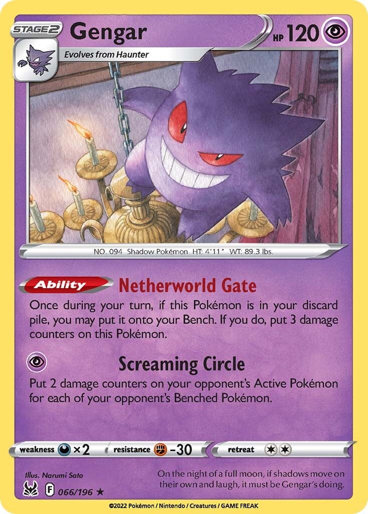 Gengar (066/196) [Sword & Shield: Lost Origin] - Pokémon - Card Brawlers | Quebec | Canada |
