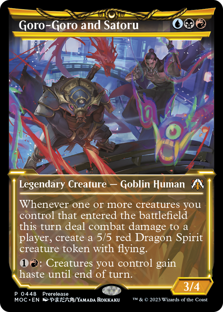 Goro-Goro and Satoru (Showcase Planar Booster Fun) [March of the Machine Commander Prerelease Promos] - Magic: The Gathering - Card Brawlers | Quebec | Canada |