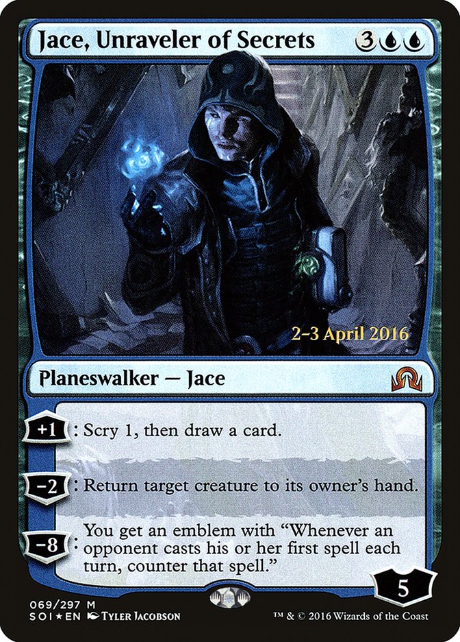 Jace, Unraveler of Secrets [Shadows over Innistrad Prerelease Promos] - Magic: The Gathering - Card Brawlers | Quebec | Canada |