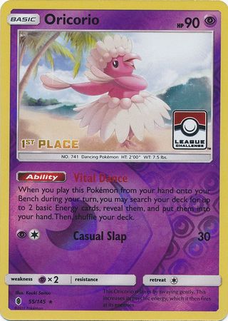 Oricorio (55/145) (League Promo 1st Place) [Sun & Moon: Guardians Rising] - Pokémon - Card Brawlers | Quebec | Canada |