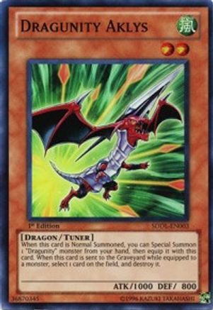 Dragunity Aklys [SDDL-EN003] Super Rare - Yu-Gi-Oh! - Card Brawlers | Quebec | Canada |