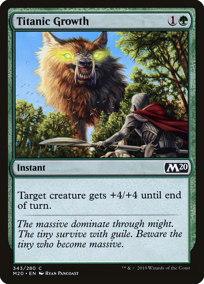 Titanic Growth [Core Set 2020] - Magic: The Gathering - Card Brawlers | Quebec | Canada |
