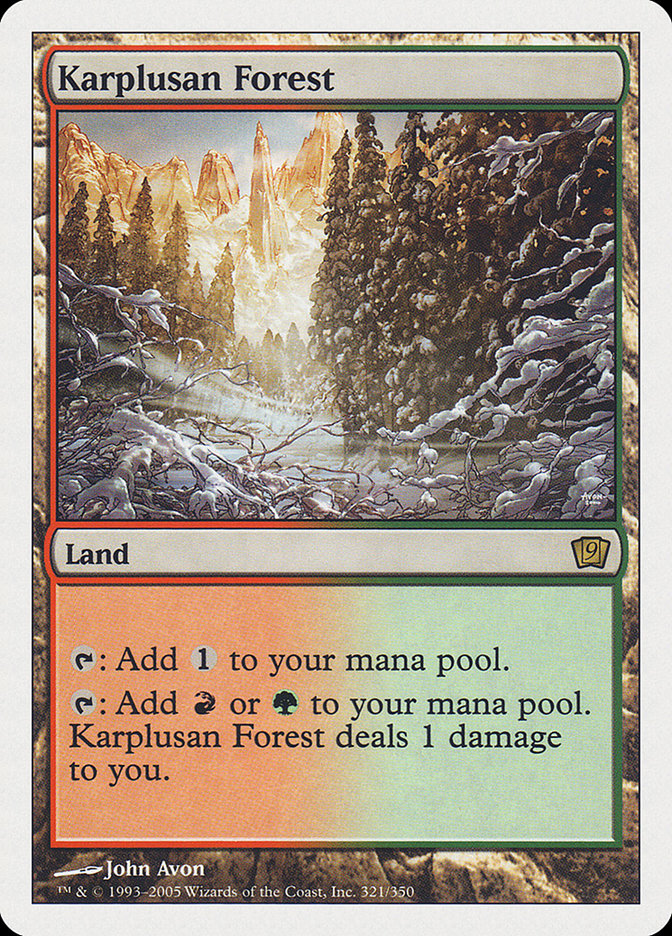 Karplusan Forest [Ninth Edition] - Magic: The Gathering - Card Brawlers | Quebec | Canada |