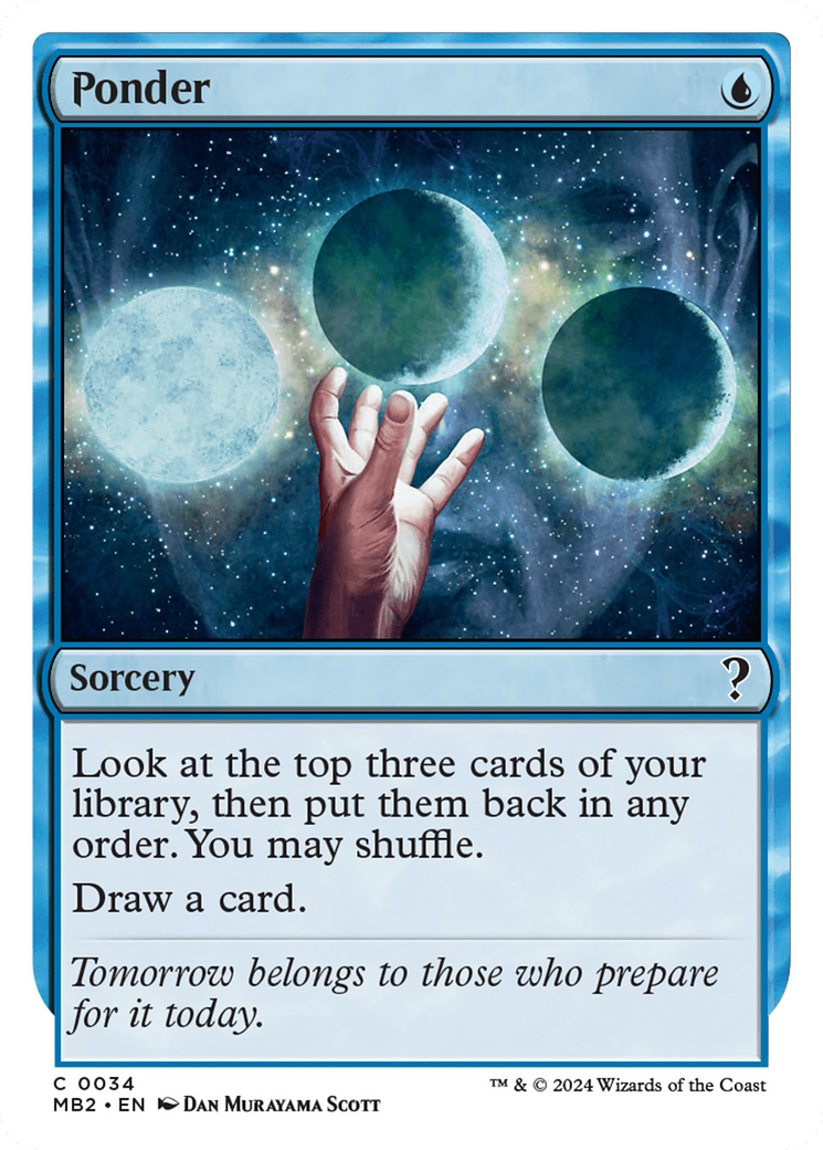 Ponder (White Border) [Mystery Booster 2] - Magic: The Gathering - Card Brawlers | Quebec | Canada |