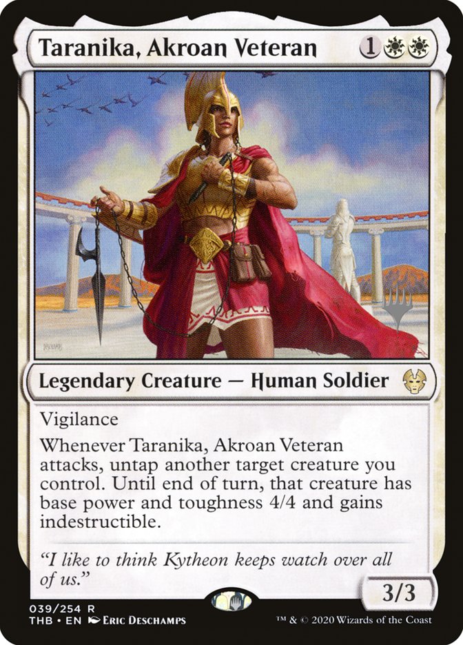 Taranika, Akroan Veteran (Promo Pack) [Theros Beyond Death Promos] - Magic: The Gathering - Card Brawlers | Quebec | Canada |