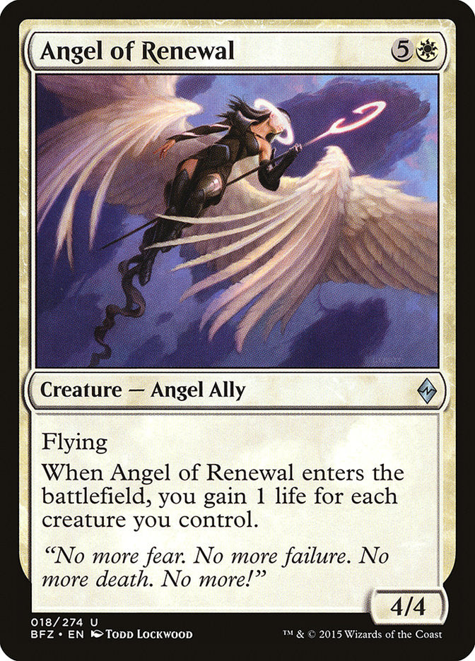 Angel of Renewal [Battle for Zendikar] - Magic: The Gathering - Card Brawlers | Quebec | Canada |