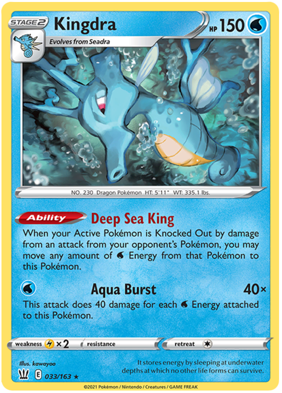 Kingdra (033/163) [Sword & Shield: Battle Styles] - Pokémon - Card Brawlers | Quebec | Canada |