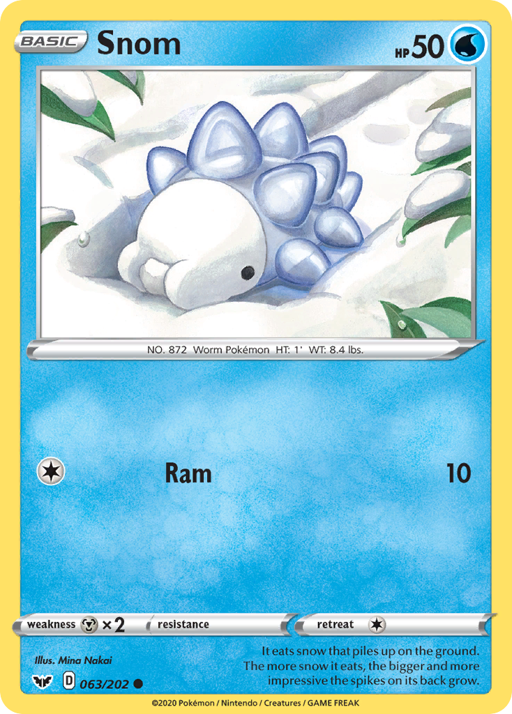 Snom (063/202) [Sword & Shield: Base Set] - Pokémon - Card Brawlers | Quebec | Canada |