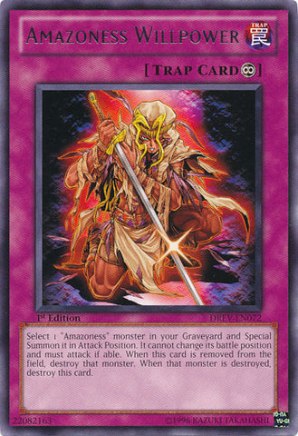 Amazoness Willpower [DREV-EN072] Rare - Yu-Gi-Oh! - Card Brawlers | Quebec | Canada |