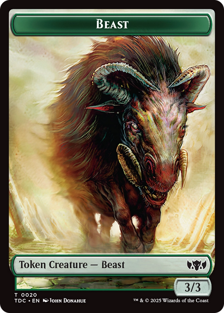 Beast // Treasure Double-Sided Token [Tarkir: Dragonstorm Commander Tokens] - Magic: The Gathering - Card Brawlers | Quebec | Canada |