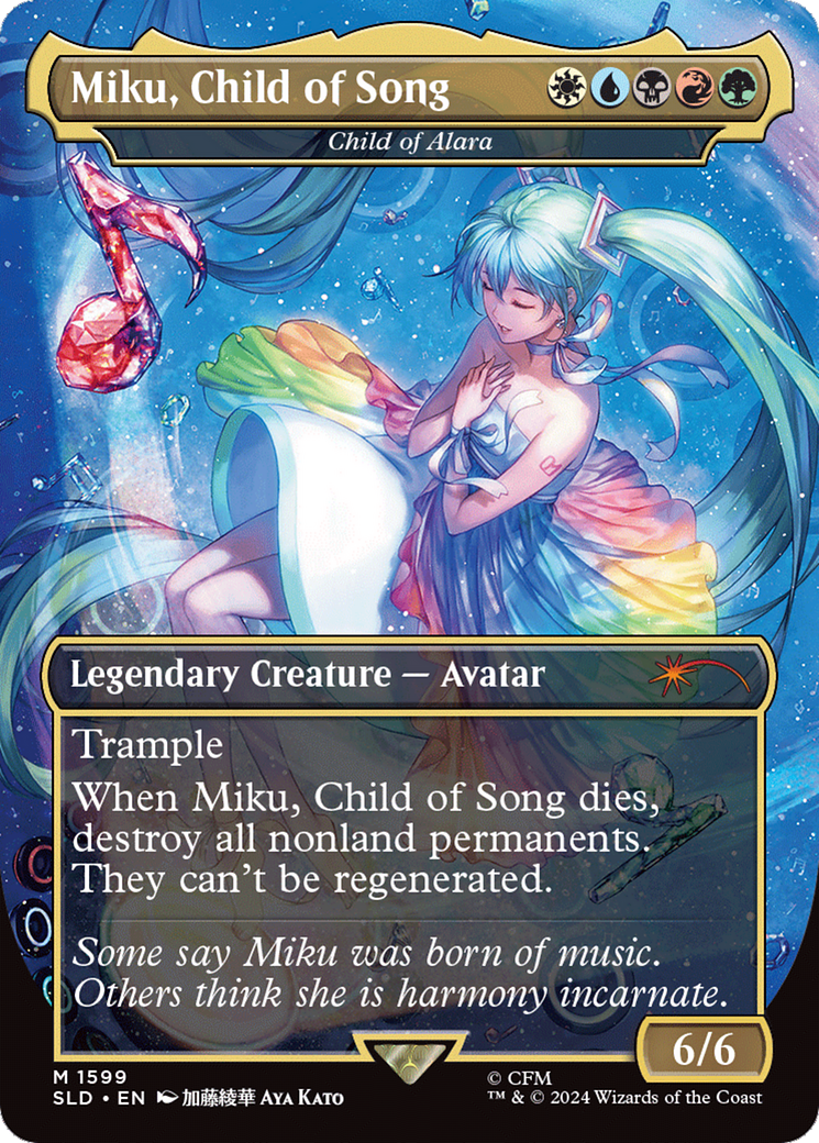 Miku, Child of Song - Child of Alara (Rainbow Foil) [Secret Lair Drop Series] - Magic: The Gathering - Card Brawlers | Quebec | Canada |