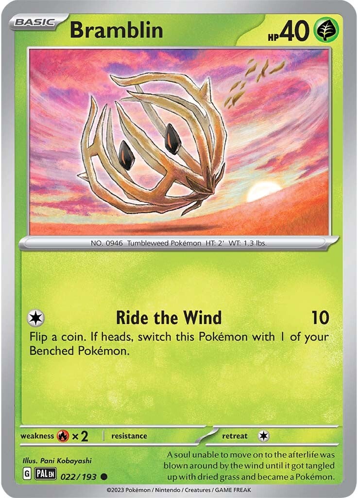 Bramblin (022/193) [Scarlet & Violet: Paldea Evolved] - Pokémon - Card Brawlers | Quebec | Canada |