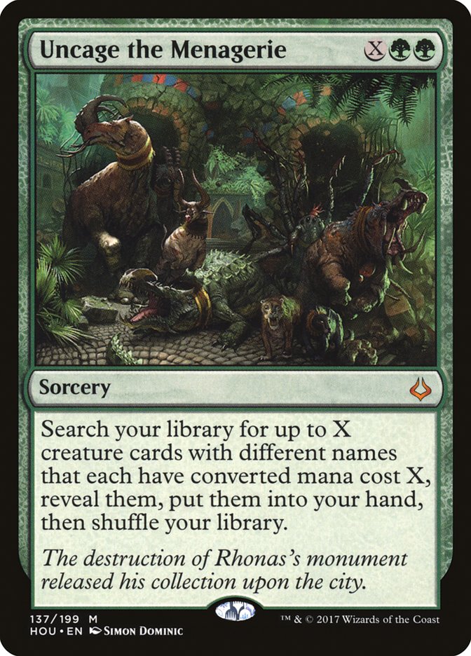 Uncage the Menagerie [Hour of Devastation] - Magic: The Gathering - Card Brawlers | Quebec | Canada |