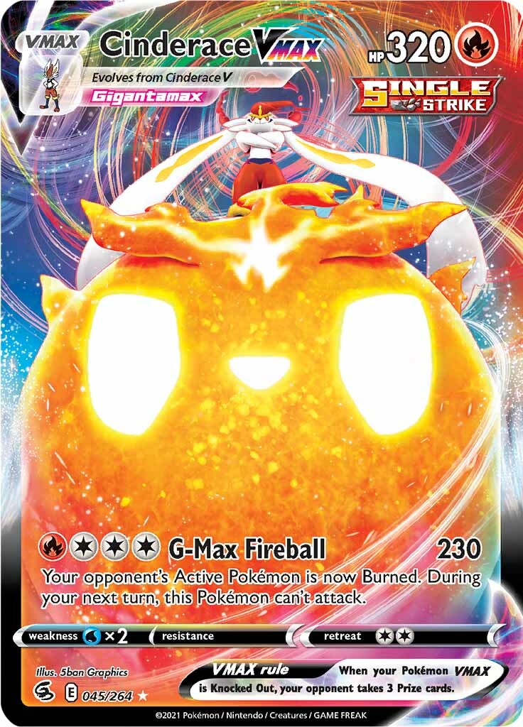 Cinderace VMAX (045/264) [Sword & Shield: Fusion Strike] - Pokémon - Card Brawlers | Quebec | Canada |