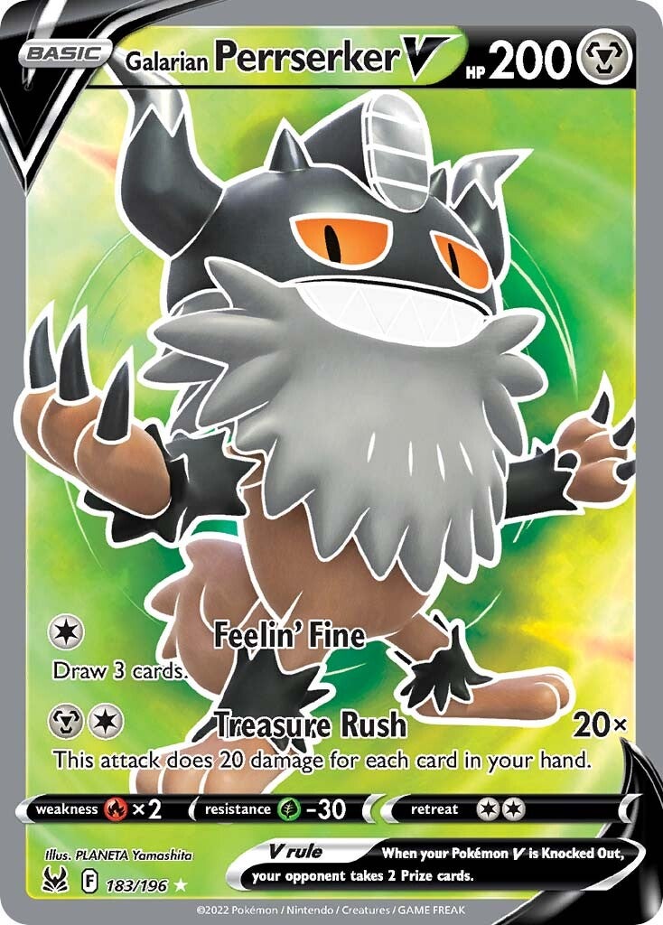 Galarian Perrserker V (183/196) [Sword & Shield: Lost Origin] - Pokémon - Card Brawlers | Quebec | Canada |