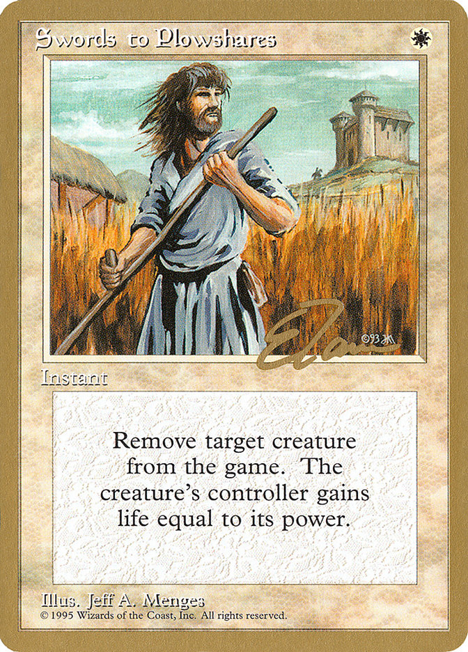 Swords to Plowshares (Eric Tam) [Pro Tour Collector Set] - Magic: The Gathering - Card Brawlers | Quebec | Canada |