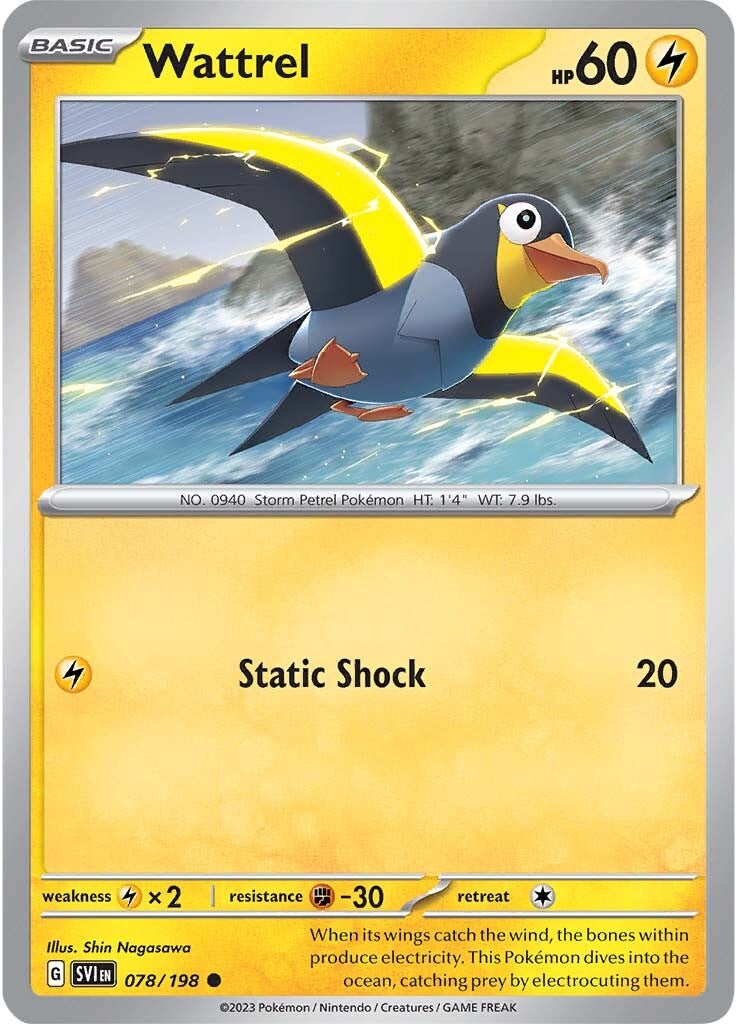 Wattrel (078/198) [Scarlet & Violet: Base Set] - Pokémon - Card Brawlers | Quebec | Canada |