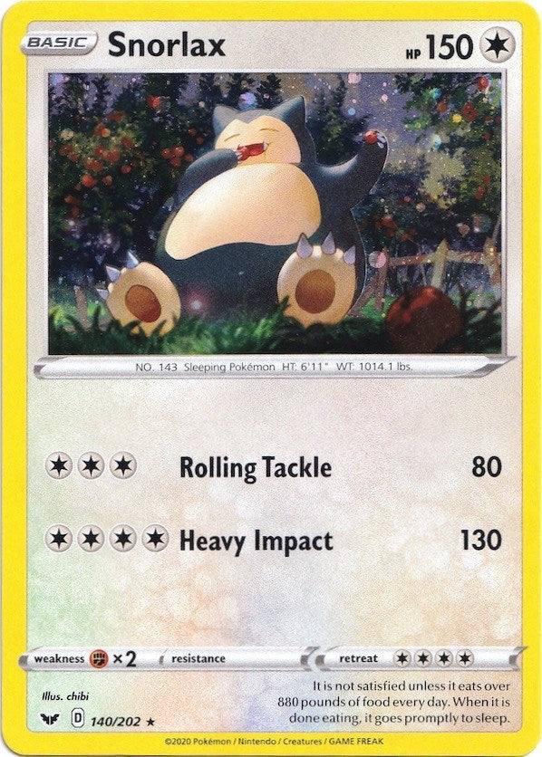 Snorlax (140/202) (Cosmos Holo) [Sword & Shield: Base Set] - Pokémon - Card Brawlers | Quebec | Canada |