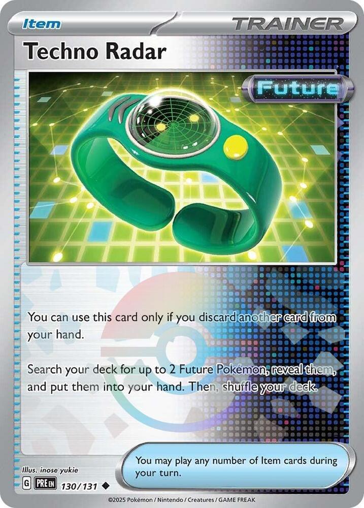 Techno Radar (130/131) (Poke Ball Pattern) [Scarlet & Violet: Prismatic Evolutions] - Pokémon - Card Brawlers | Quebec | Canada |
