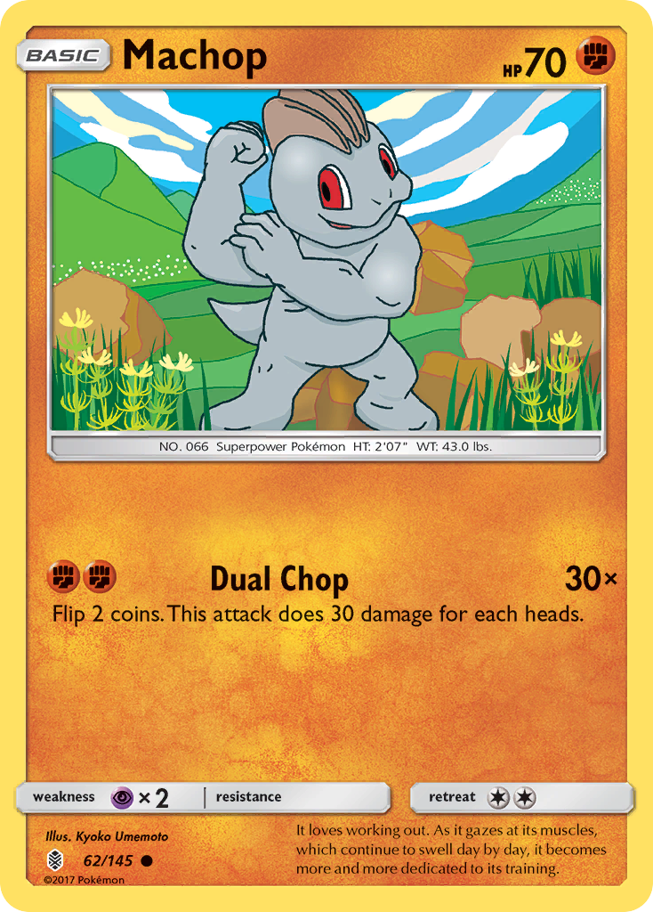 Machop (62/145) [Sun & Moon: Guardians Rising] - Pokémon - Card Brawlers | Quebec | Canada |